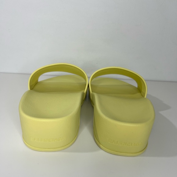 Balenciaga BB Logo Rubber Pool Wedge Slide Sandal Clog Heels - Picture 10 of 14